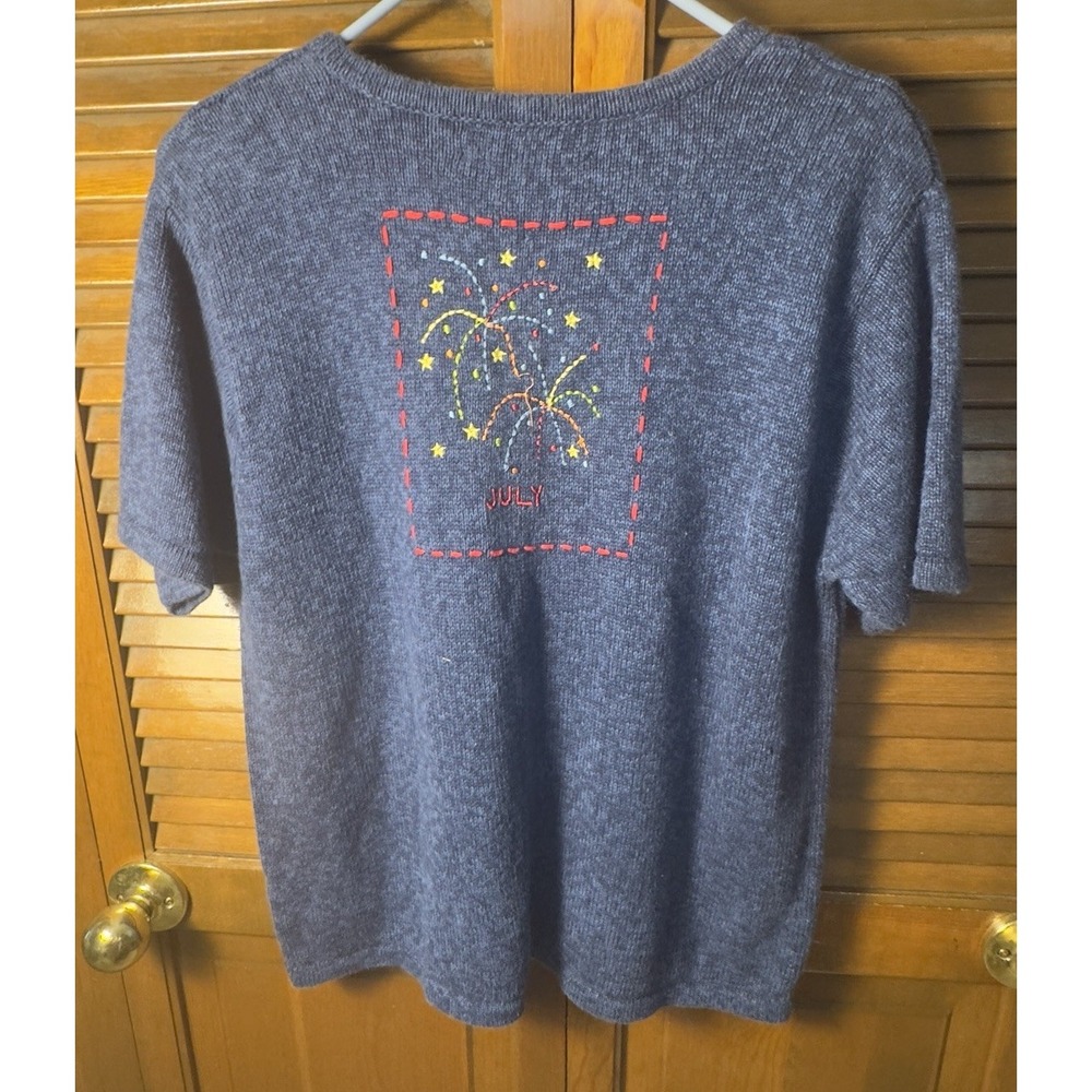 Vtg Marisa Christina Classics Calendar Sweater M Jan-July Holiday Seasonal Knit - Picture 2 of 3